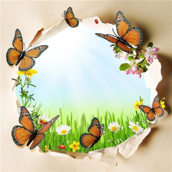 48pcs Butterfly Decoration Fake Butterflies Realistic Butterflies Crafts - Picture 5 of 6